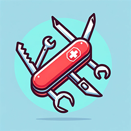 Swiss army knife, representing flexibility